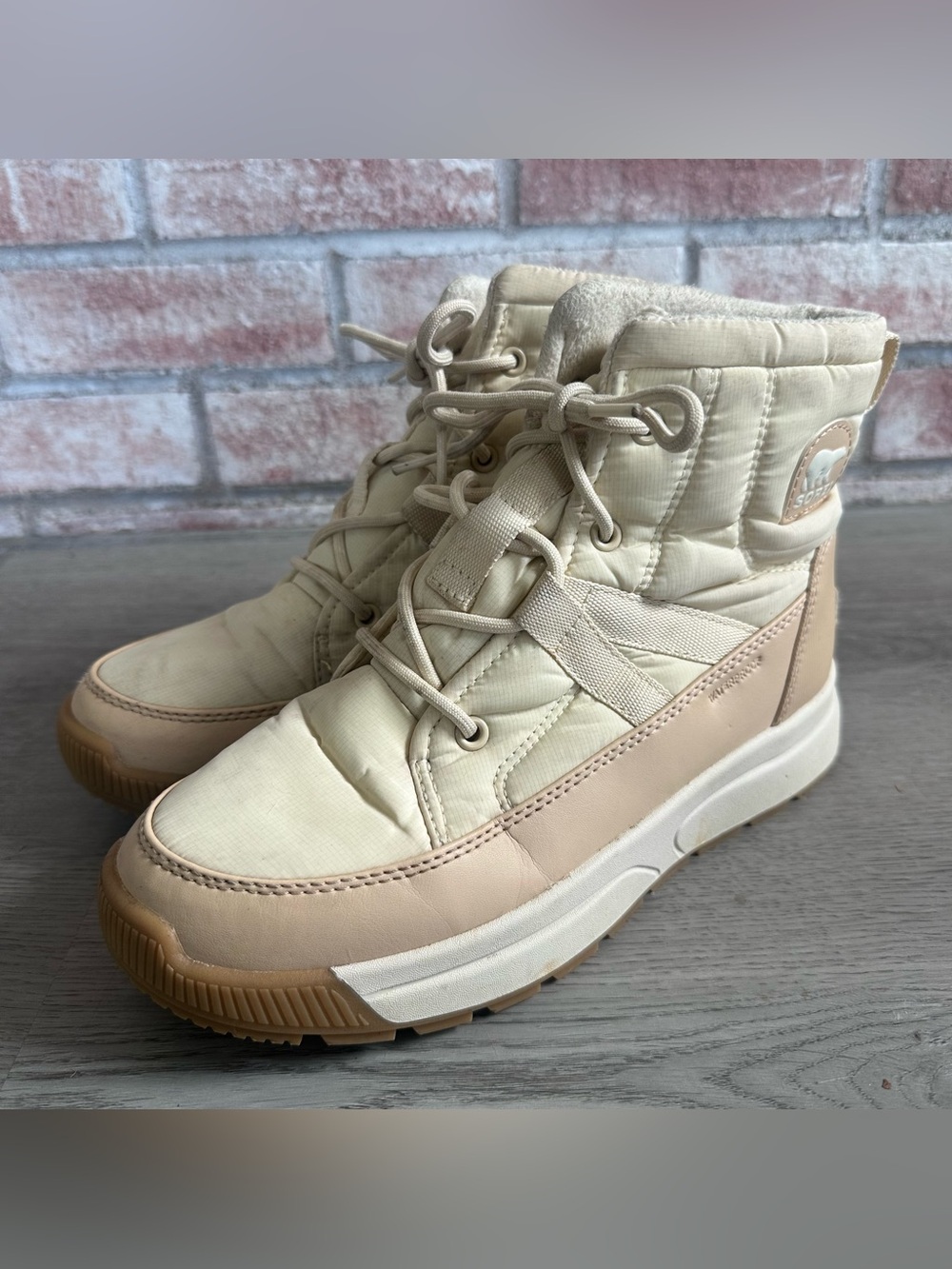 Sorel Whitney Boots Winter Cream Women’s 8.5 Waterproof Snow Gorpcore Outdoor